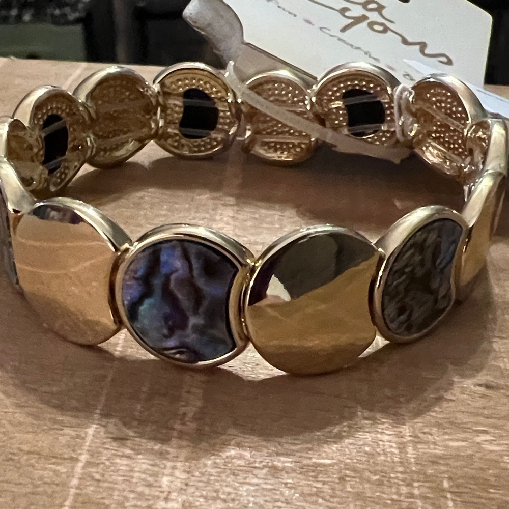 3/$18 Elegant Gold and Black Women's Bracelet Lot 2065